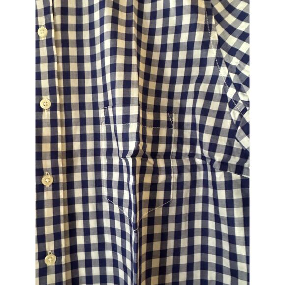 NEW UNTUCKit Women's Belleza Button Up Shirt 14 Blue White Gingham Check NWT - Picture 6 of 9
